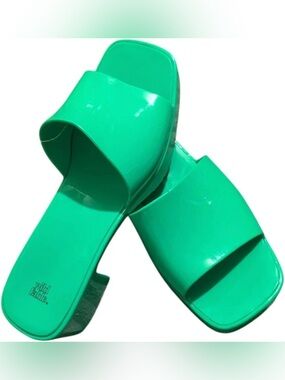 Wild Fable Green Slide Sandals for Women 8 jelly